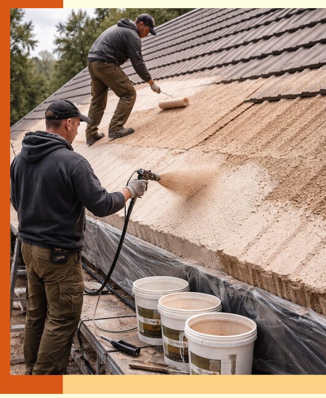 Утепление кровли жидкой пробкой в Кумертау для домов и зданий