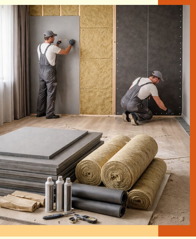 Шумоизоляция дома в Кумертау от 4594 руб/м2 — комплексная звукоизоляция под ключ | ТепломастерКра