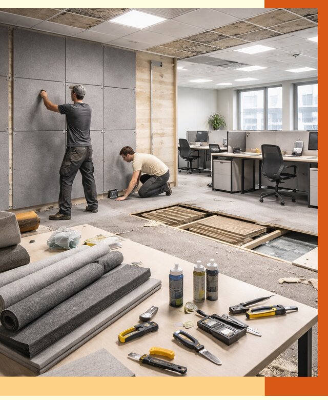 Профессиональная шумоизоляция офиса в Кумертау от 6891 руб. за м2 | ТепломастерКра