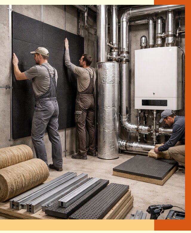 Шумоизоляция котельной в Кумертау от 6636 руб. под ключ | Профессиональная звукоизоляция — ТепломастерКра