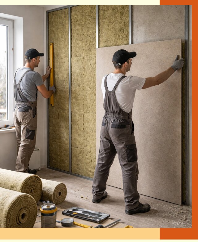 Шумоизоляция стен в Кумертау от 4594 руб/м2 — звукоизоляция стен под ключ | ТепломастерКра