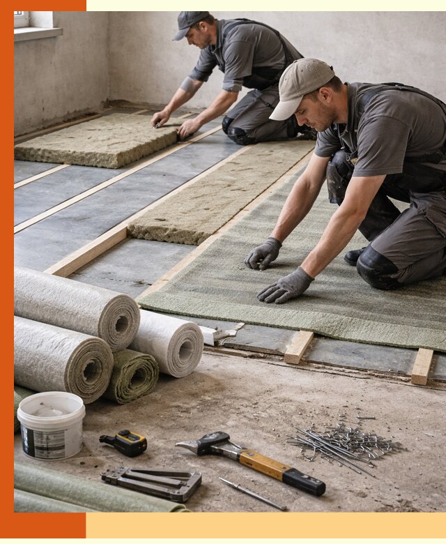 Шумоизоляция пола в Кумертау — профессиональная звукоизоляция помещений