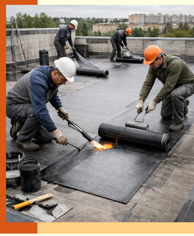 Профессиональная гидроизоляция плоской кровли в Кумертау