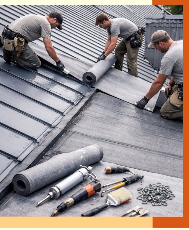 Гидроизоляция металлической кровли полимочевиной в Кумертау от 8678 руб. | ТепломастерКра