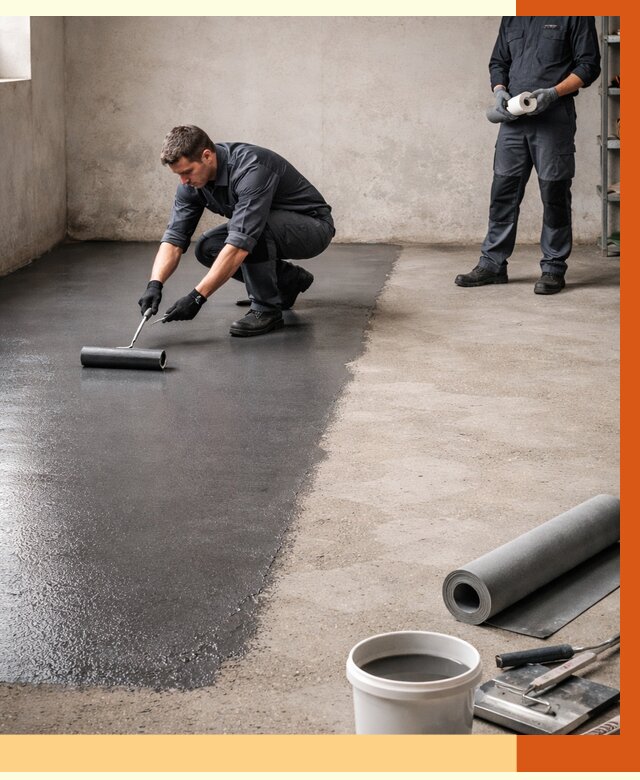 Гидроизоляция гаражного пола в Кумертау от 3573 руб./м² — ТепломастерКра профессионально