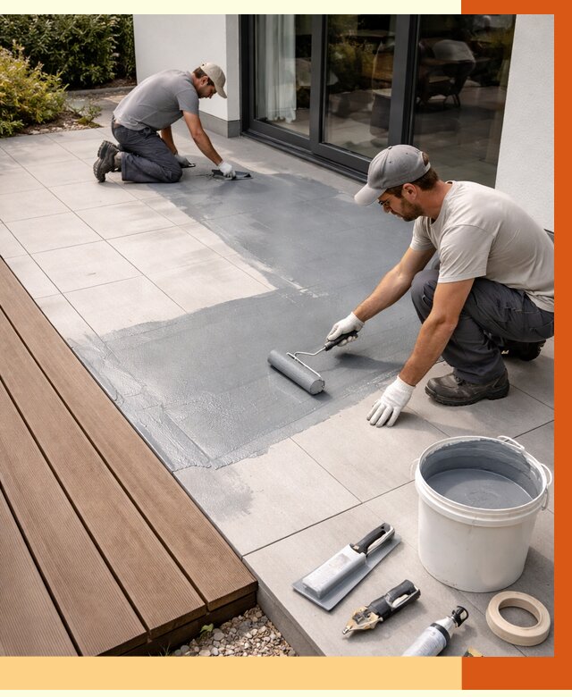 Гидроизоляция террасы в Кумертау под ключ от 7657 руб./м² | ТепломастерКра