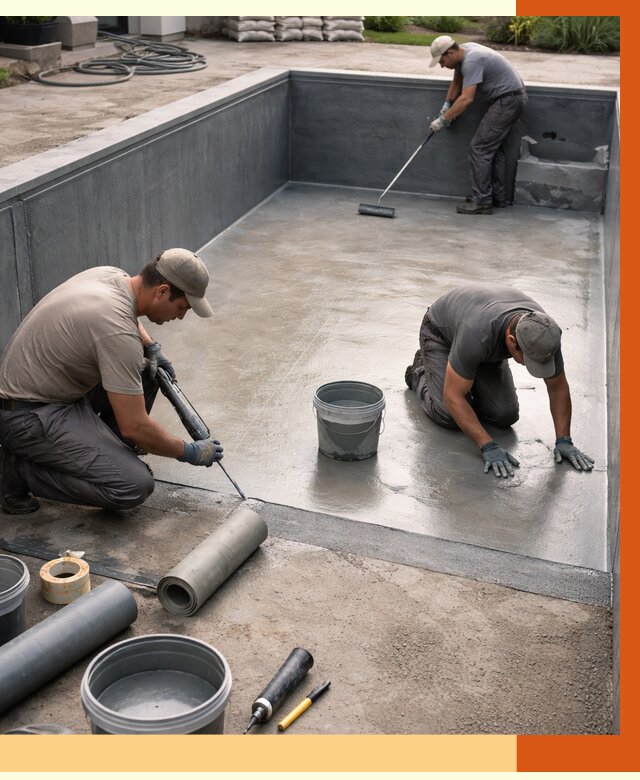 Профессиональная гидроизоляция бассейна в Кумертау от 6636 руб. за м2 | ТепломастерКра