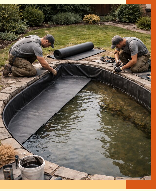 Гидроизоляция пруда в Кумертау от 15314 руб. под ключ | ТепломастерКра профессионально