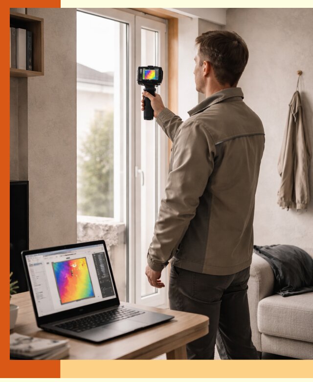 Тепловизионное обследование квартиры в Кумертау для поиска утечек тепла