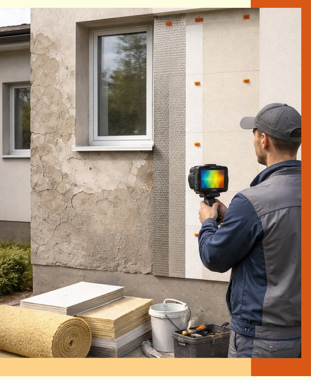 Тепловизионное обследование фасада в Кумертау от 4594 руб. под ключ | ТепломастерКра