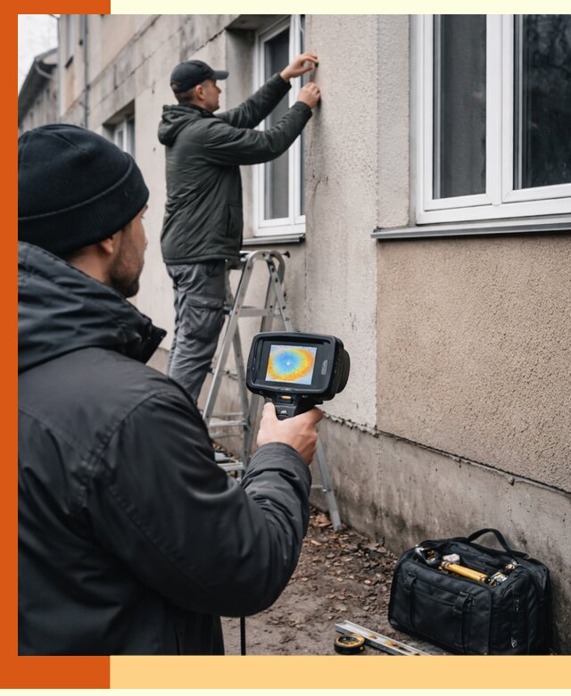 Тепловизионное обследование фасада в Кумертау для выявления дефектов