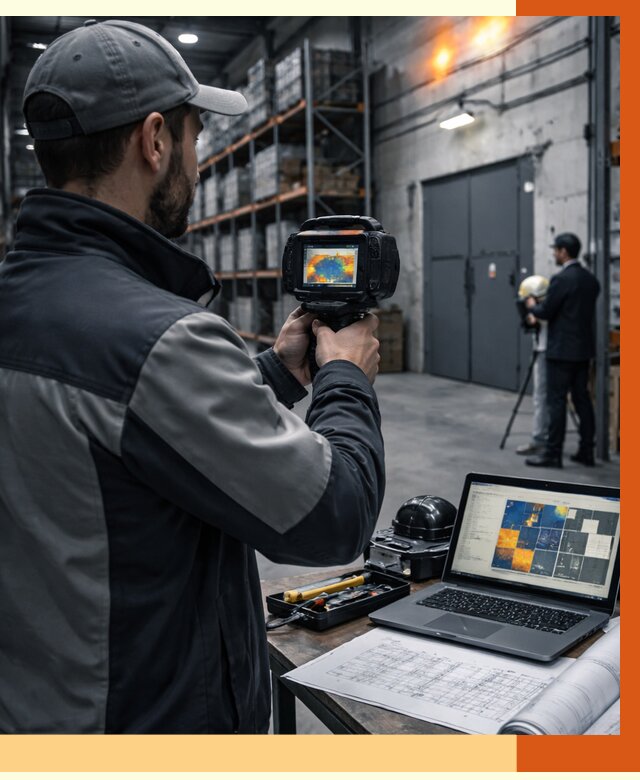 Тепловизионное обследование склада в Кумертау от 6636 руб. | ТепломастерКра