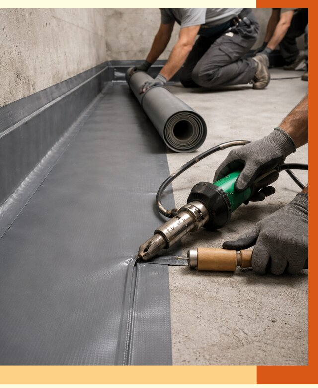 Монтаж гидроизоляционной мембраны в Кумертау от 1016 руб/м2 | ТепломастерКра