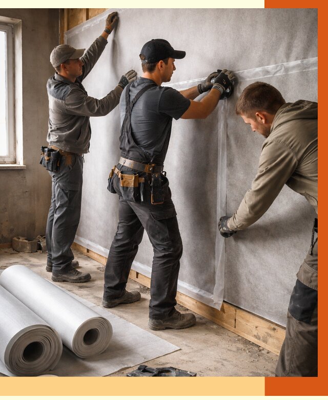 Монтаж ветроизоляции в Кумертау от 4594 руб./м2 — профессионально | ТепломастерКра