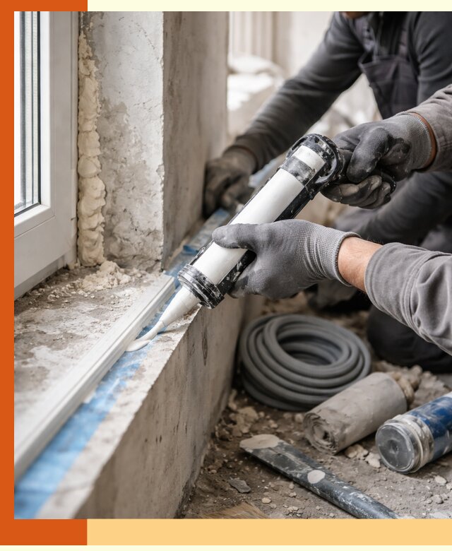 Герметизация стыков и примыканий зданий в Кумертау