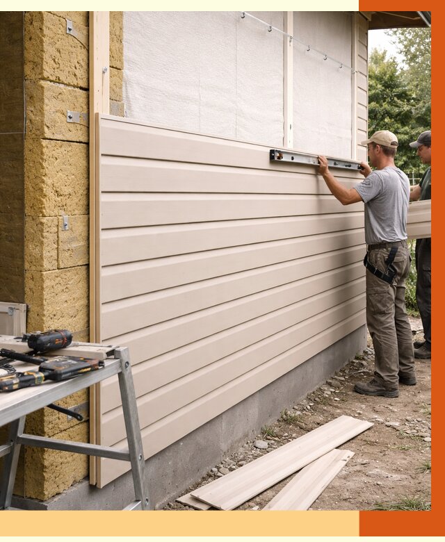 Монтаж сайдинга после утепления в Кумертау от 1889 руб. — обшивка и облицовка | ТепломастерКра